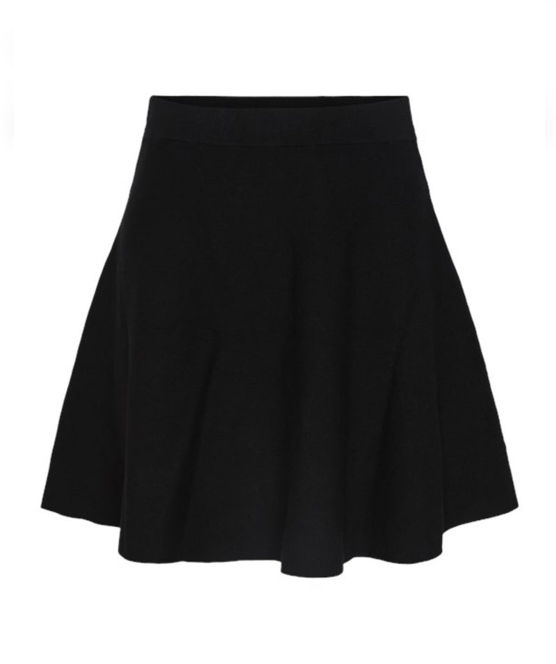 Yasfonny HW Knit Skirt Sort