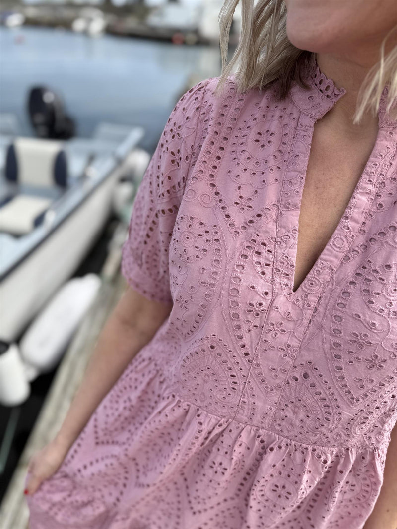 HOLI SS DRESS Gammelrosa