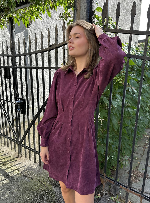 Vicordu Shirt Dress Burgunder