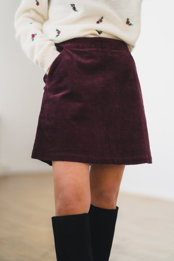 Ella hw skirt Burgunder