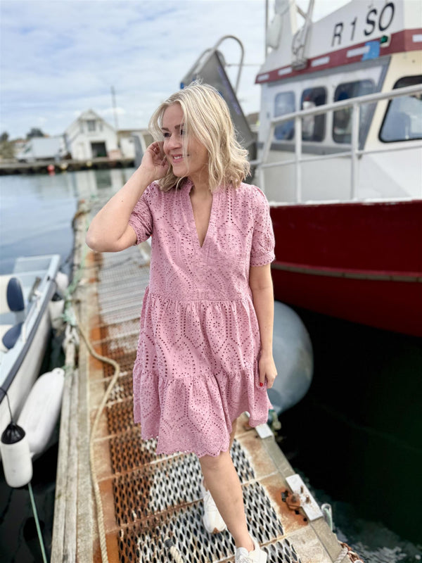 HOLI SS DRESS Gammelrosa