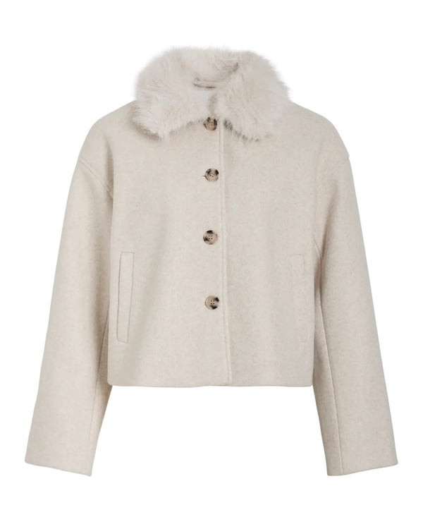 QUNN SHORT JACKET Beige Melert