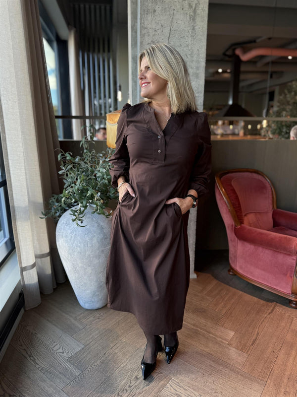 JOJO DRESS Mørk Brun