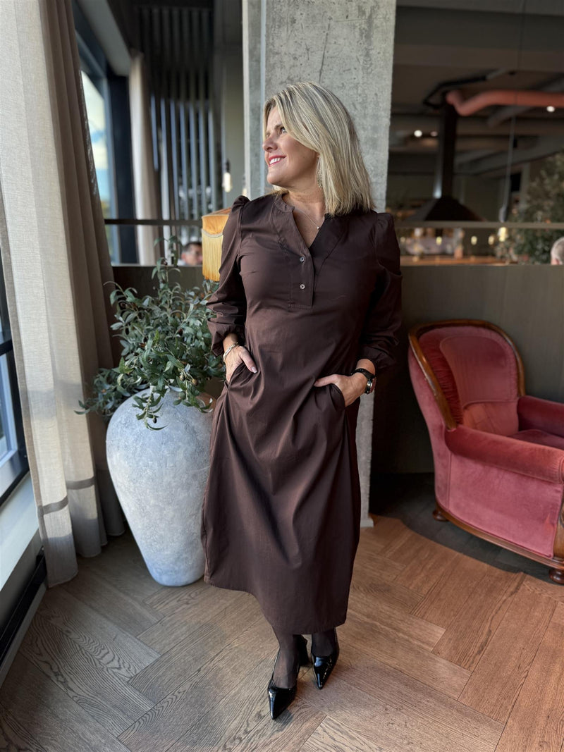 JOJO DRESS Mørk Brun