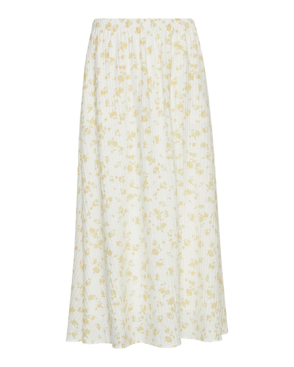 FALISHA SKIRT Offwhite Med Gule Blomster