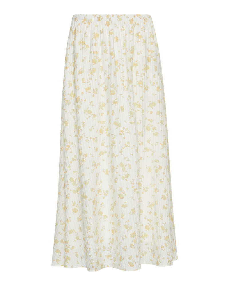 FALISHA SKIRT Offwhite Med Gule Blomster