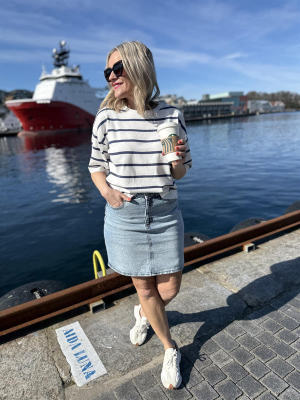 RACHELLE PULOVER Hvit / Blå