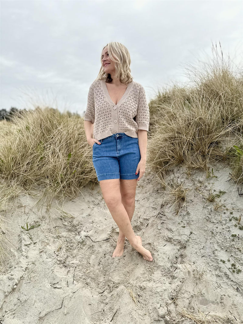 Margareth shorts Medium Jeansblå