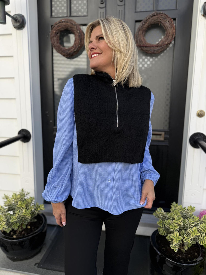 Shine shirt Lyseblå Med Bling