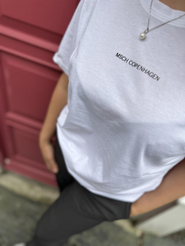 Terina Organic Small Logo Tee Hvit