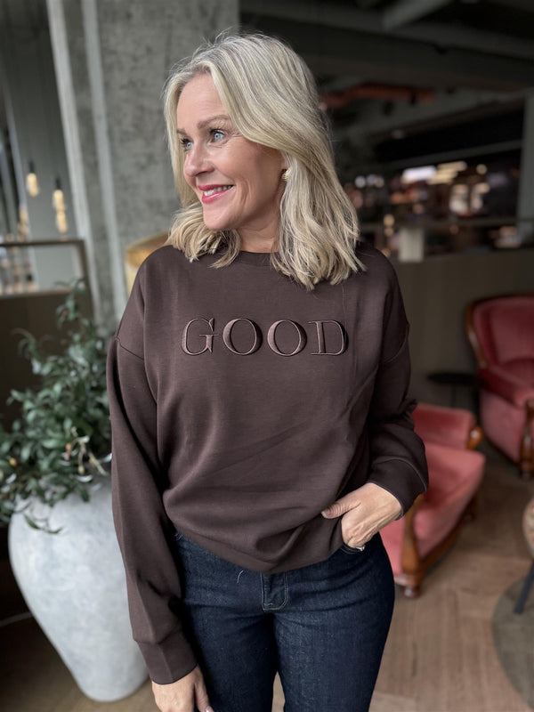 VIREFLECT SWEAT TOP Mørkebrun