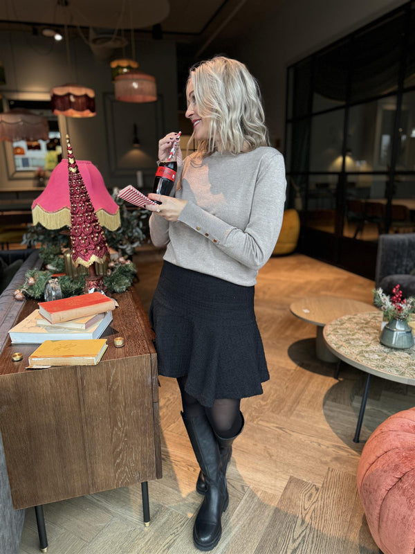 Katie pullover round Sand Melert