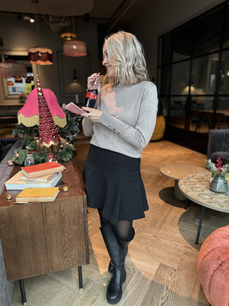 Katie pullover round Sand Melert