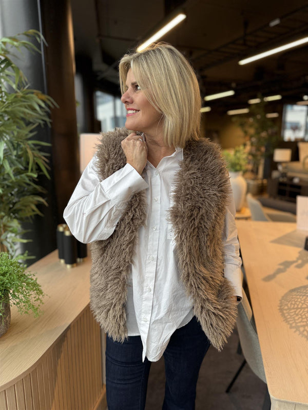 FINE WAISTCOAT Lysebrun