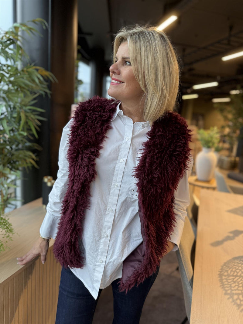 FINE WAISTCOAT Burgunder