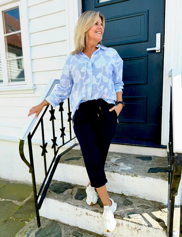 Marina zip capri Marineblå