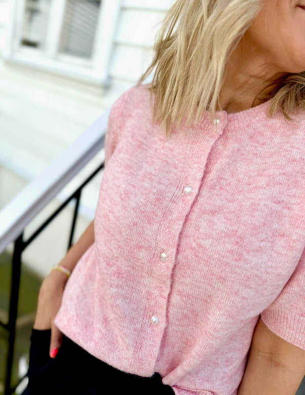 VISEBORA KNIT CARDIGAN Lys Rosa