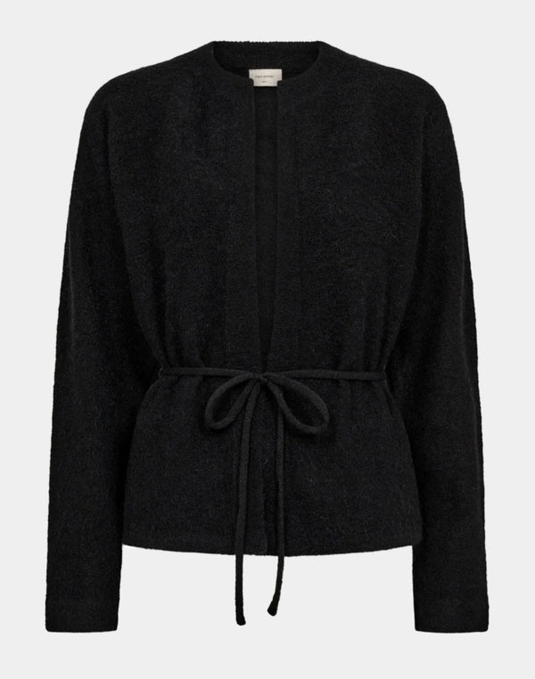 Moto cardigan Sort
