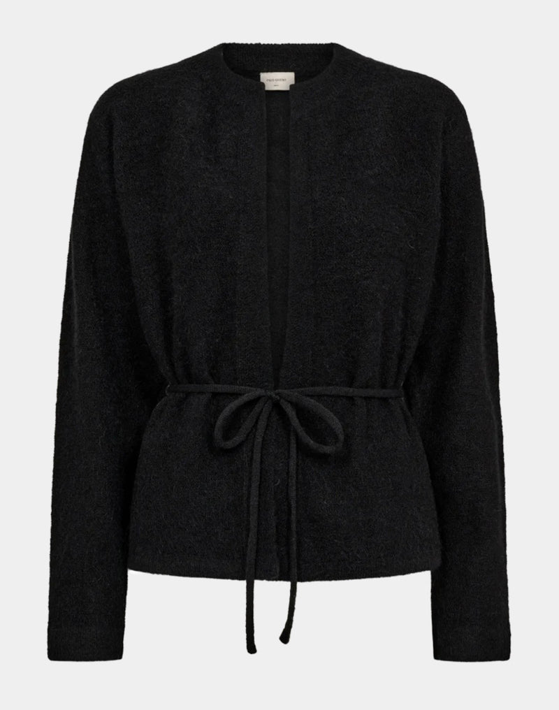 Moto cardigan Sort
