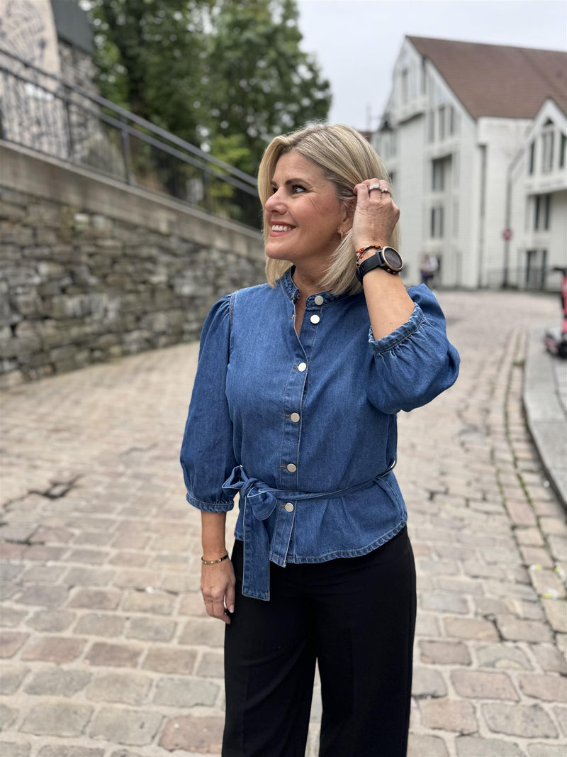 RYLAN 3/4 SHIRT Medium Jeansblå