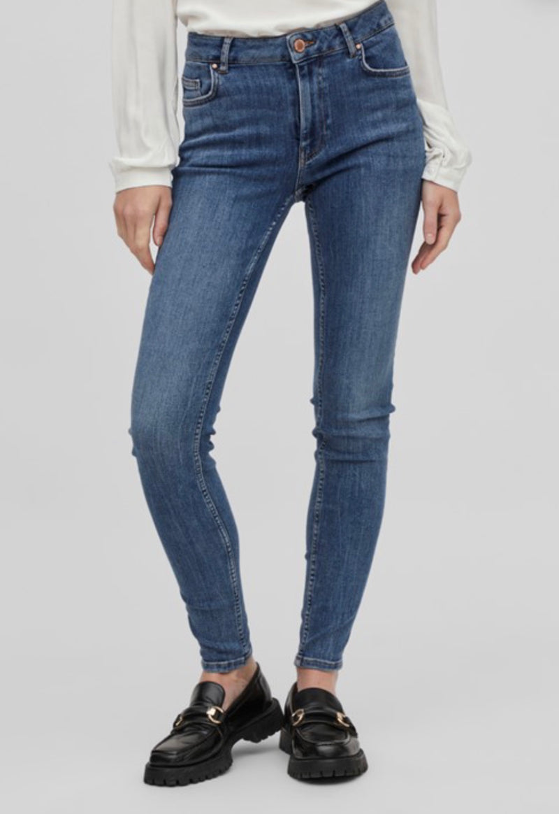 Visarah WU02 RW Skinny Jeans Medium Jeansblå